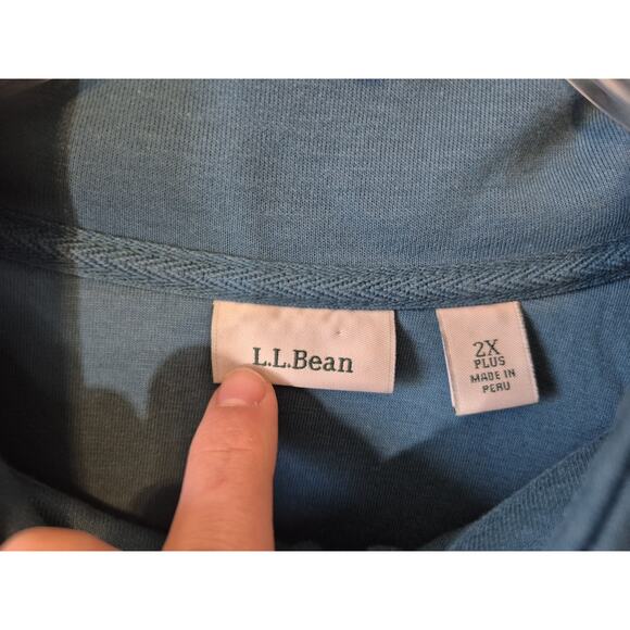 L.L.BEAN Womens Quilted *IN Deep Turquoise* Full Zip Up Jacket 2X Plus - Picture 9 of 12